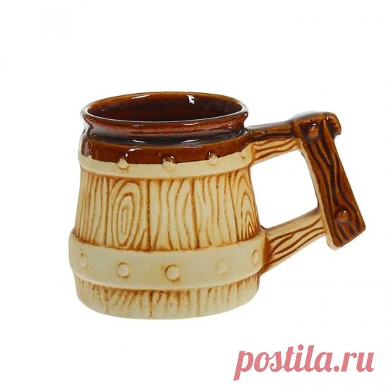 Кружка для пива «Бочонок» (0,3 л), шамот — Купить за 951 тг.