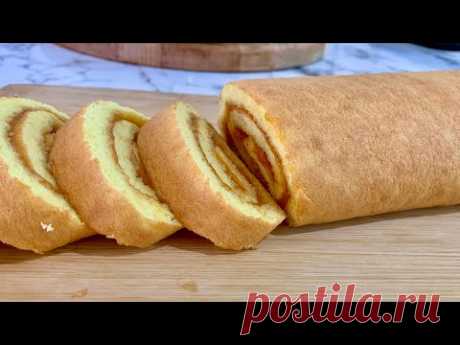 КЛАССИЧЕСКИЙ бисквитный рулет, который никогда не трескается