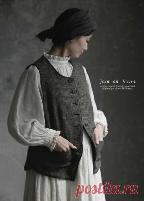 【楽天市場】【送料無料】Joie de Vivreリネンウールハウンドトゥースソリッドコンベンショナルジレ：BerryStyleベリースタイル
