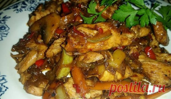 Курица с овощами по-китайски - Рецепт | BonApeti.ru