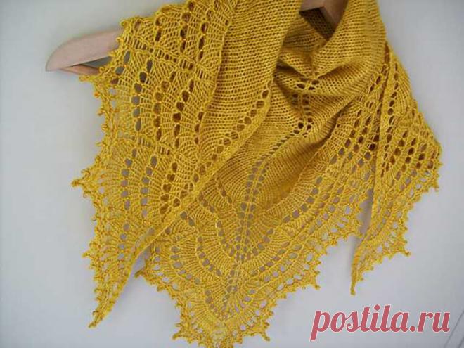 Шаль спицами: схема и описание вязания шалей Харуни, Клематис, Паутинка для начинающих | Все о рукоделии