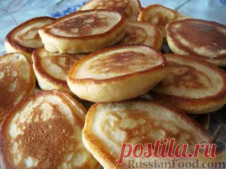 Пышные оладьи на кефире