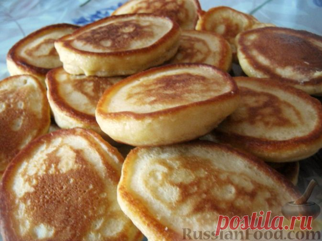 Пышные оладьи на кефире