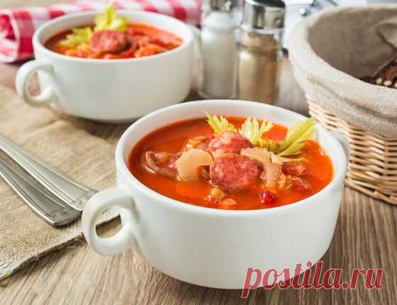 Томатный суп с чечевицей и колбасками | Вкусный блог - рецепты под настроение