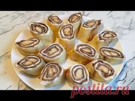 Блины с Тройной Начинкой / Роллы из Блинов / Roll Pancakes / Блинные Роллы / Масленица