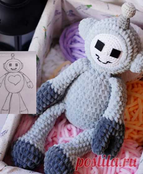 PDF Робочудик крючком. FREE crochet pattern; Аmigurumi doll patterns. Амигуруми схемы и описания на русском. Вязаные игрушки и поделки своими руками #amimore - плюшевый робот, robot, Roboter, robô, robotti, robota, roboten, . Amigurumi doll pattern free; amigurumi patterns; amigurumi crochet; amigurumi crochet patterns; amigurumi patterns free; amigurumi today.