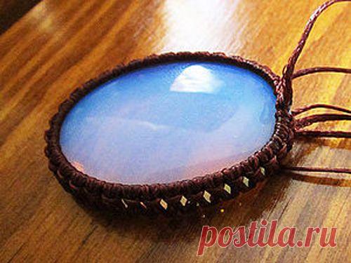 Оплетение кабошона в технике макраме. Мастер - класс - -
