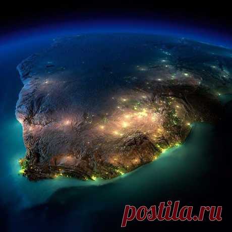 Вид на Землю из космоса.
