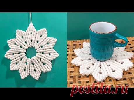 DIY Macrame Flower Coaster