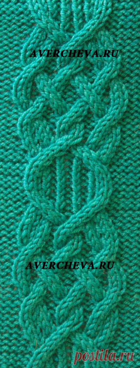 Узор спицами 935 " Коса " | каталог вязаных спицами узоров