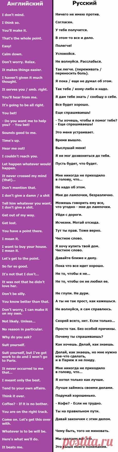 Разговорные фразы на английском