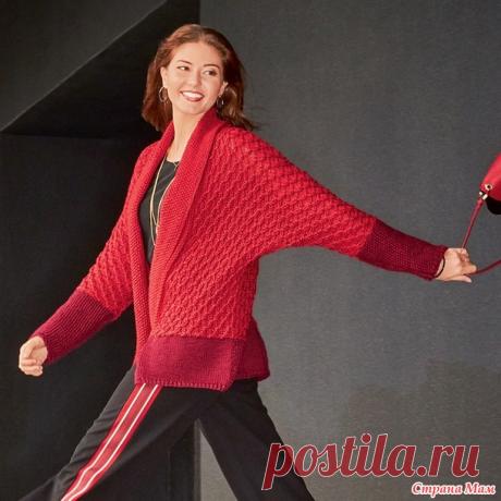 Красный жакет-кимоно - ВЯЗАНАЯ МОДА+ ДЛЯ НЕМОДЕЛЬНЫХ ДАМ - Страна Мам