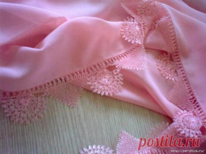 Турецкое кружево- обвязка края,простые узлы - часть 1