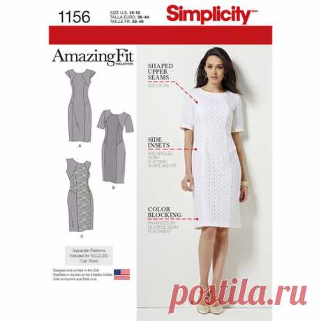 Pattern for Misses' and Miss Plus Amazing Fit Dress | Simplicity