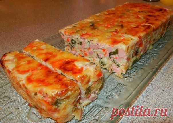 Ветчинно-кабачковый кекс.
