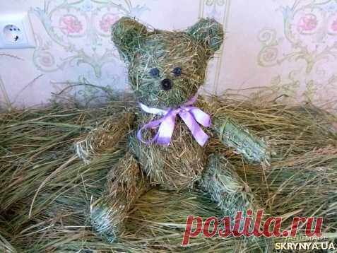 Игрушка из сена своими руками. Мишка из сена — SKRYNYA.UA