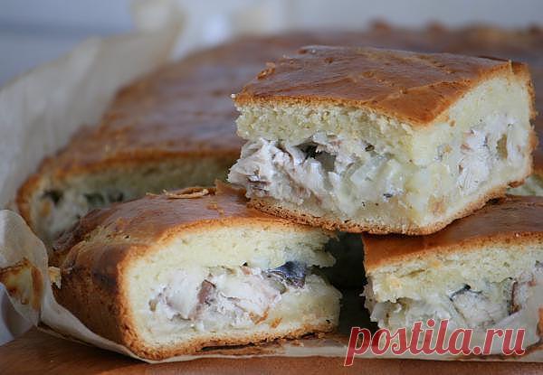 Пирог со скумбрией ( Тесто обалденное!!!))).