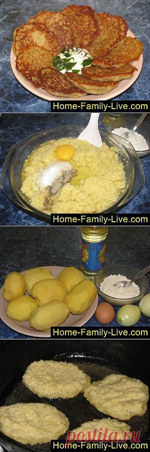 Кулинарные рецепты Драники - пошаговый фоторецепт - драники, драчены, картофельные оладьи