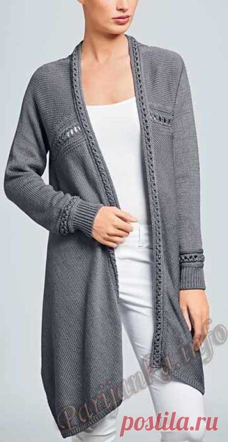 ​Кардиган Bergere de France Размеры: S– M– L– XL– XXL Материалы: пряжа Bambou(100% вискоза бамбука, 50 г / 80 м), цвет Yoga19 – 21 – 23 – 26 – 28 мотков. Спицы № 3 и 3,5. Вязки: Резинка 1х1, спицы № 3. Лицевая гладь, спицы № 3,5. Ажурный узор, спицы № 3,5. На 8 п.