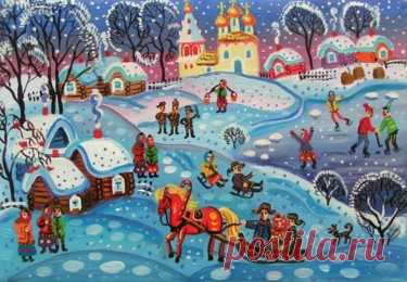 PRIMITIVE Oil Painting (NAIVE) - Maria Podverbnaya
