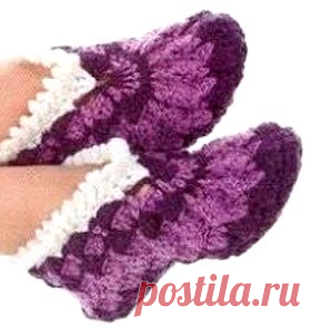 Фиолетовые тапочки