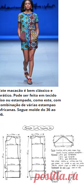 Macaquinho – DIY – molde, corte e costura – Marlene Mukai