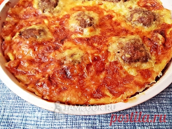 Отличный рецепт кабачкового пирога с мясным фаршем и сыром.