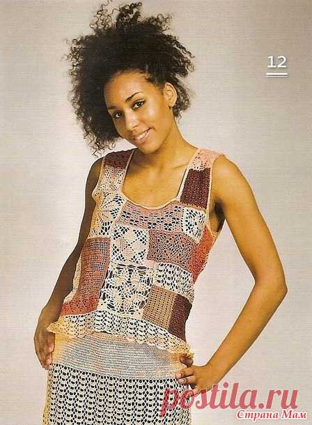 . Филе и печ ворк. Ажурный летний костюм. - Все в ажуре... (вязание крючком) - Страна Мам
