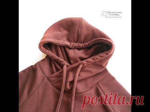 Вшиваю капюшон в худи. Хитрости легкого сбора всех слоев и как сделать ровную отстрочку по горловине