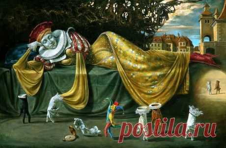 Illusions of Absurdity. Solitaire of Pantomime, Michael Cheval (Михаил Хохлачев), арт галерея живописи. Страница get.