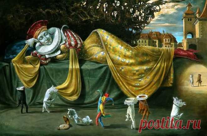 Illusions of Absurdity. Solitaire of Pantomime, Michael Cheval (Михаил Хохлачев), арт галерея живописи. Страница get.