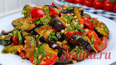 Вкуснее, чем мясо! Невероятный рецепт салата из баклажанов, который вы никогда не забудете | Кухня Анны | Дзен