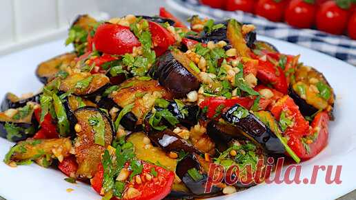 Вкуснее, чем мясо! Невероятный рецепт салата из баклажанов, который вы никогда не забудете | Кухня Анны | Дзен