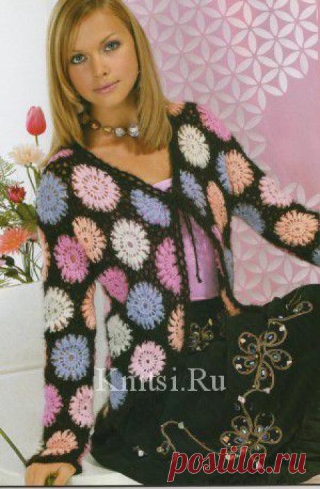 Жакет из цветочных мотивов....