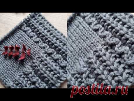 Оформляем край изделия на спицах. МАНЖЕТА +ПЛАНКА 🧶❤️ knitting pattern.