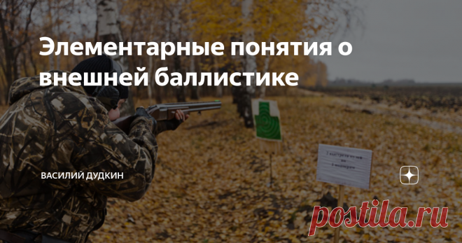 Элементарные понятия о внешней баллистике 
Понятия о внешней баллистике необходимы охотнику для понимания различных факторов влияющих на правильное прицеливание. Прежде всего, необходимо ясно представлять траекторию полета пули или дробового снаряда после прекращения действий на них пороховых газов. Эта траектория всегда представляет кривую линию,