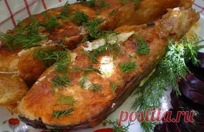 Сёмга в кляре с салатом