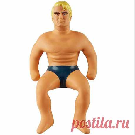 Stretch armstrong blue/red/green/purple elastic rubber doll for kids unzipped toy Sale - Banggood.com