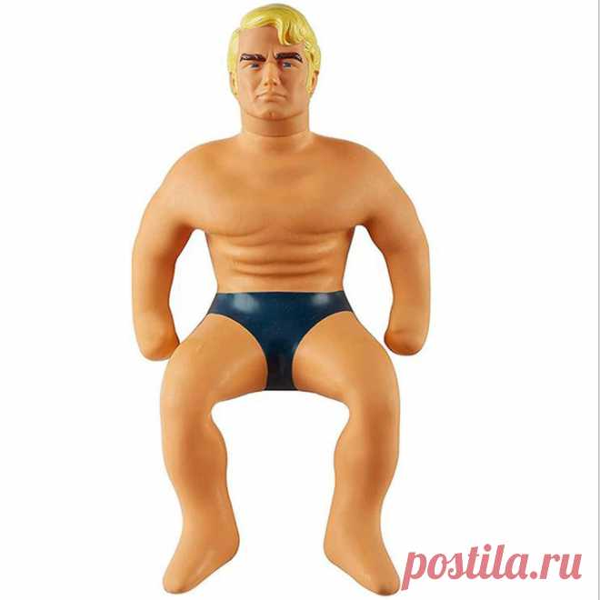 Stretch armstrong blue/red/green/purple elastic rubber doll for kids unzipped toy Sale - Banggood.com