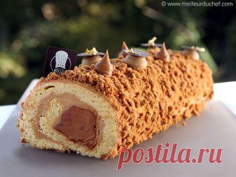 Cinnamon Speculoos Yule Log