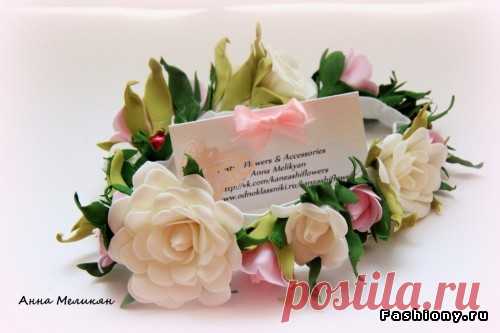 МК Цветочного ободка из Фоамирана / мк ободки своими руками