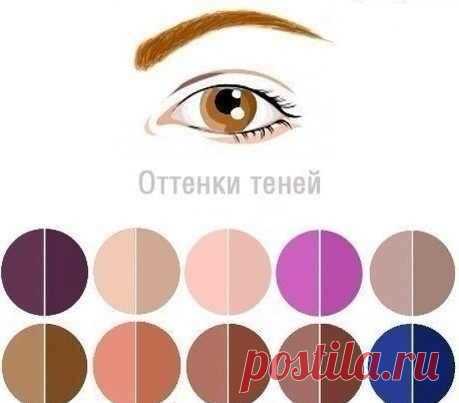 Оттенки теней под Ваш цвет глаз: | Женский журнал