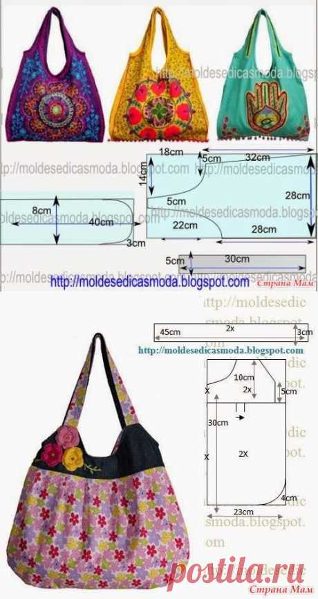 Сумок много не бывает... Выкройки-шаблоны сумок