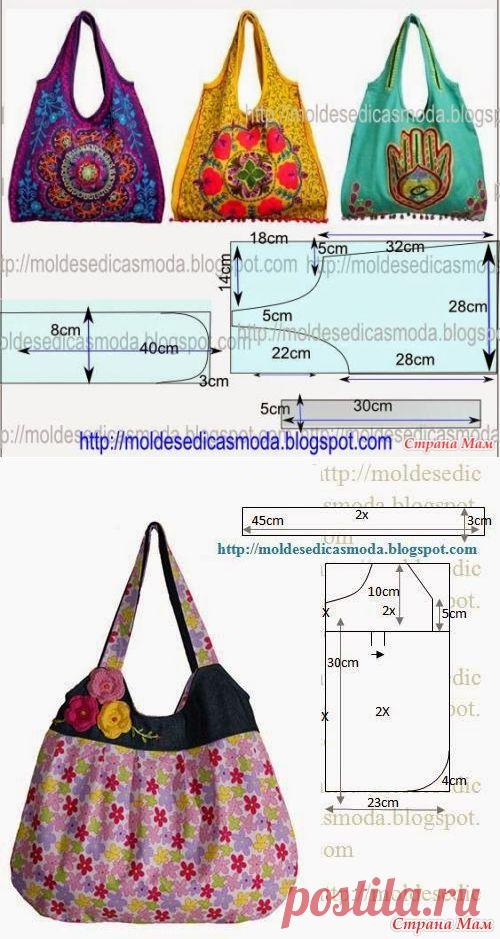 Сумок много не бывает... Выкройки-шаблоны сумок