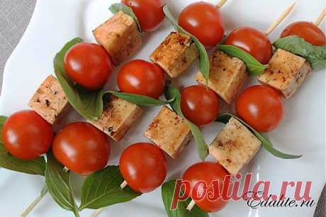 Шашлык из брынзы и помидоров черри &amp;#8212; 89 ккал | Рецепт с Фото | Вкусно, Полезно, Легко | Edalite.ru