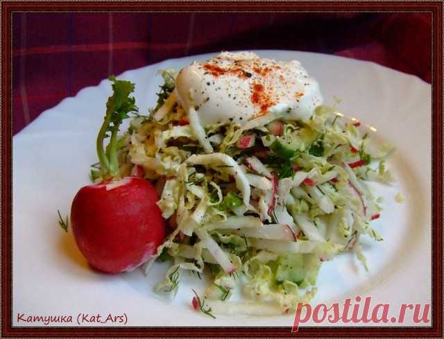 Салат из редиса и пекинской капусты | Русская кухня