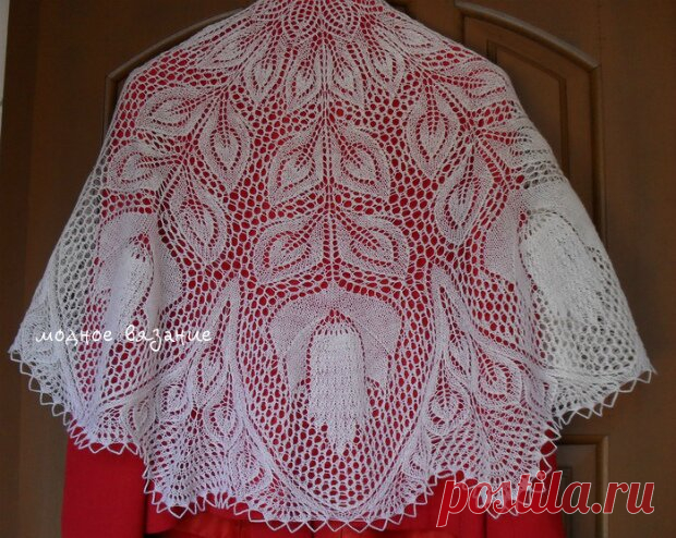 Шикарная шаль *Лира* спицами - Modnoe Vyazanie ru.com