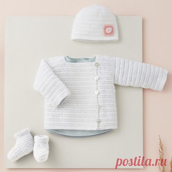 Шапочка, жакетик и пинетки