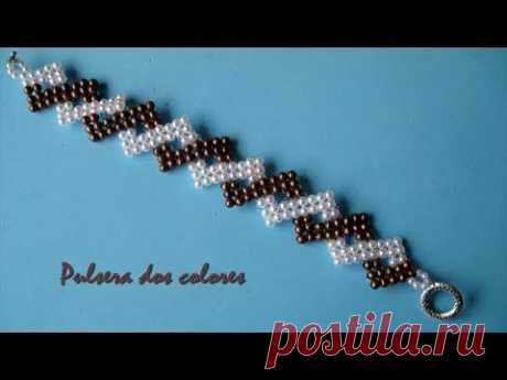 DIY- Pulsera de dos colores - Two color bracelet - YouTube