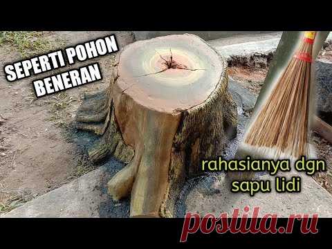 Cara membuat pohon dan akarnya dgn semen ini rahasianya asli seperti alami..